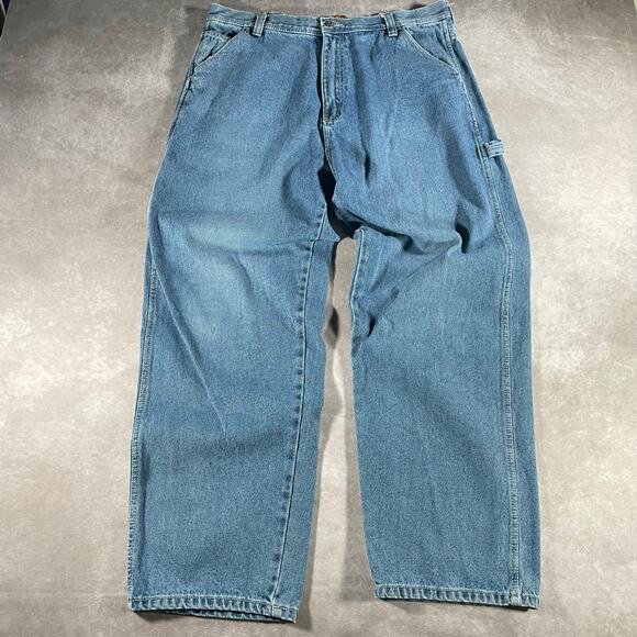 Vintage Steve & Barry’s Carpenter Medium Wash Workwear Denim Jeans - Picture 2 of 8